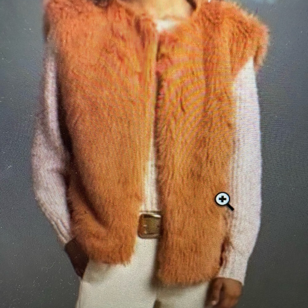 Anthropologie MIDI Vest  Faux Fur Preppy Boho